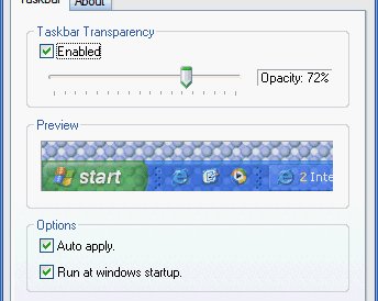 TransBar (1.4.2) -- делаем панель задач прозрачной