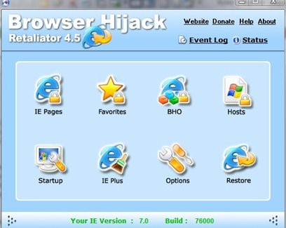 Browser Hijack Retaliator -- программа для защиты настроек браузера от атак извне