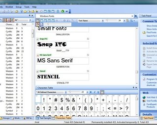 FontExpert 2007 -- мощный менеджер шрифтов