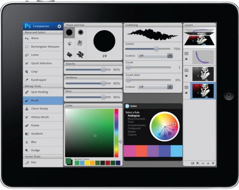 Мобильные устройства от Apple станут дополнительными инструментами для работы в Photoshop
